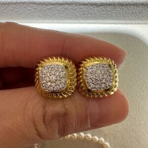 Preowned David Yurman Albion diamond earrings.